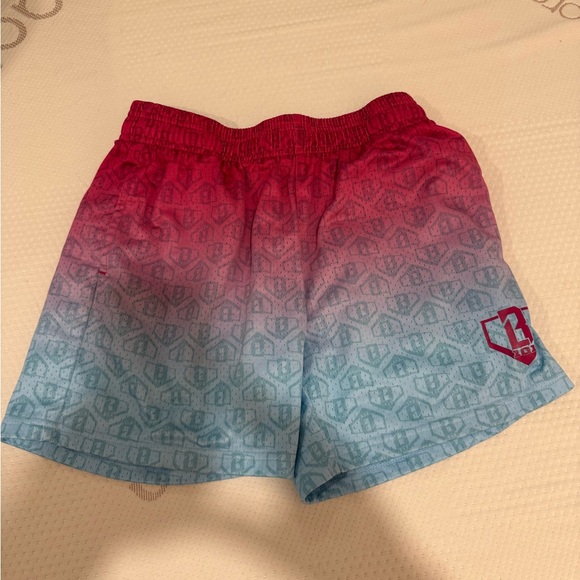 Baseball Lifestyle Red and Blue Gradient Shorts - Picture 1 of 3